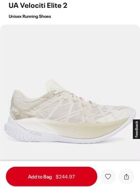 Under Armour Velociti Elite 2 - Men’s 9/ Women’s 10.5, carbon plate running shoe